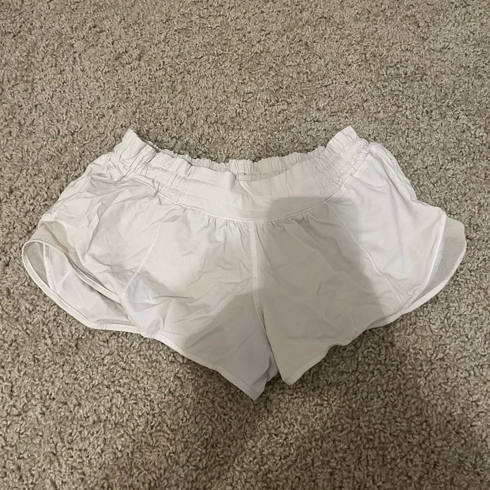 White Hotty Hot Lululemon shorts
